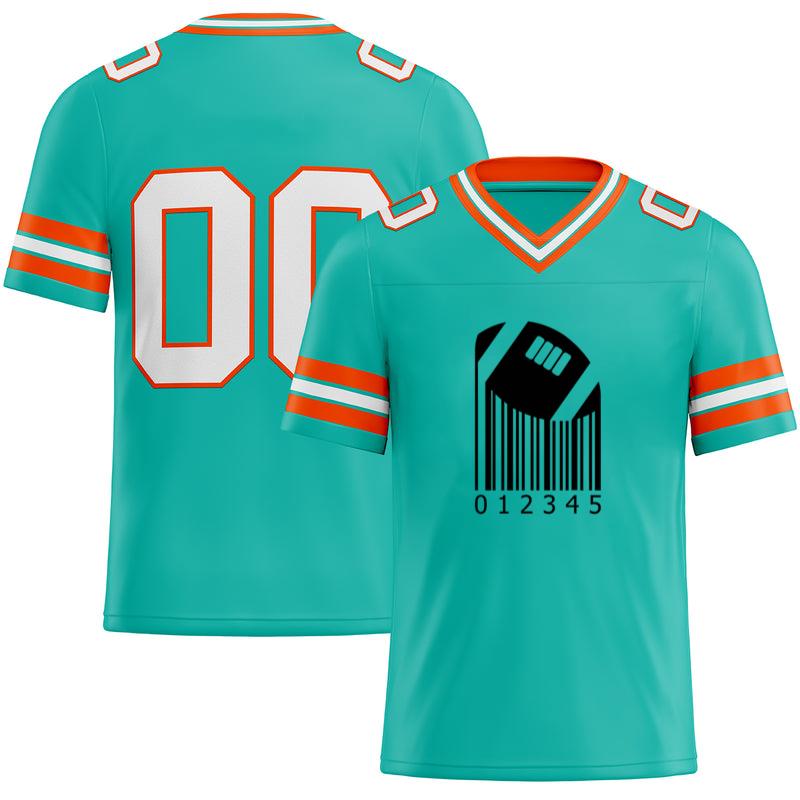 Barcode With American Football Ball Football Jersey