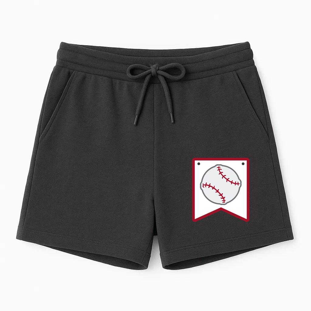 Baseball Ball Badge Flat Short