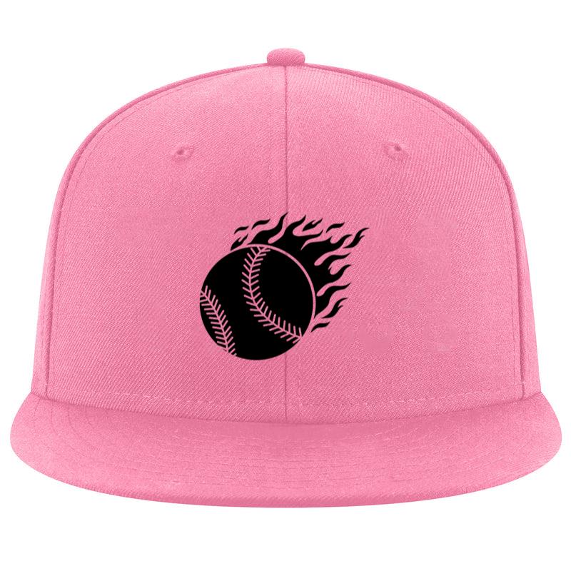 Baseball Ball With Flames Cut Out Cap