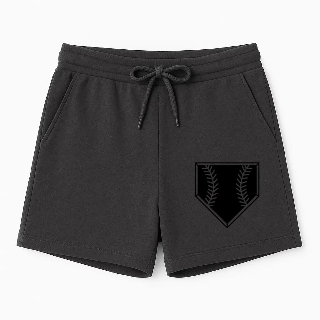 Baseball Base With Ball Pattern Cut Out Short