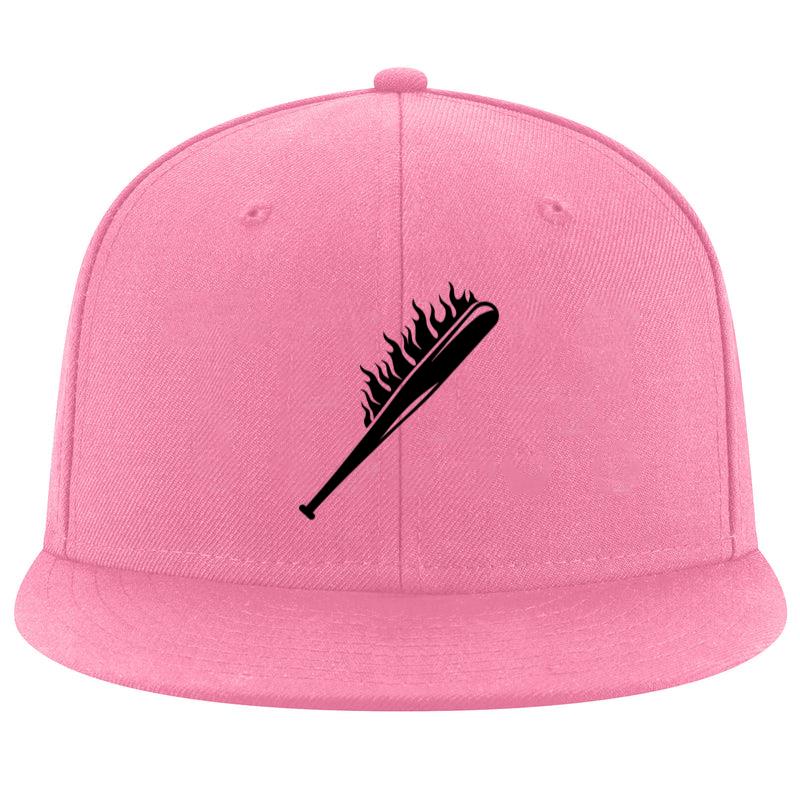 Baseball Bat Set On Fire Cut Out Cap