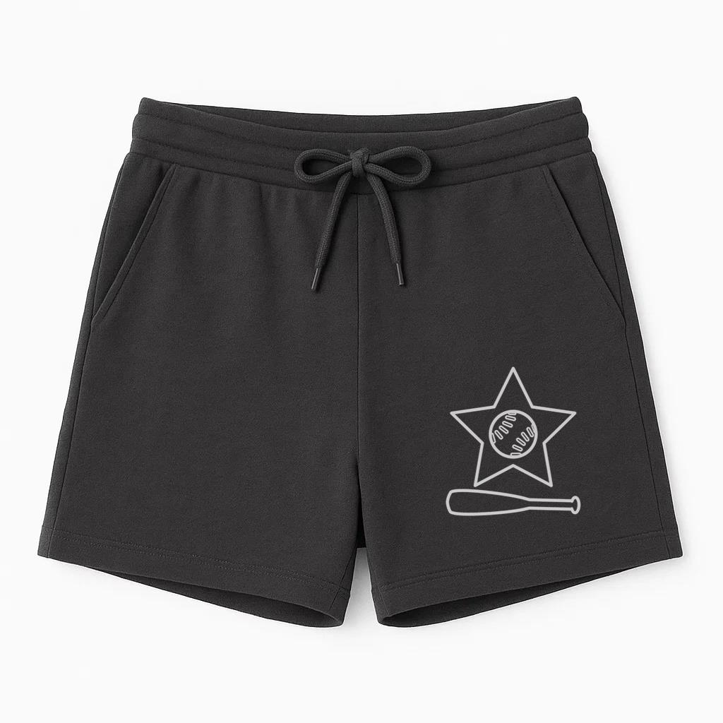 Baseball Bat Star Icon Short