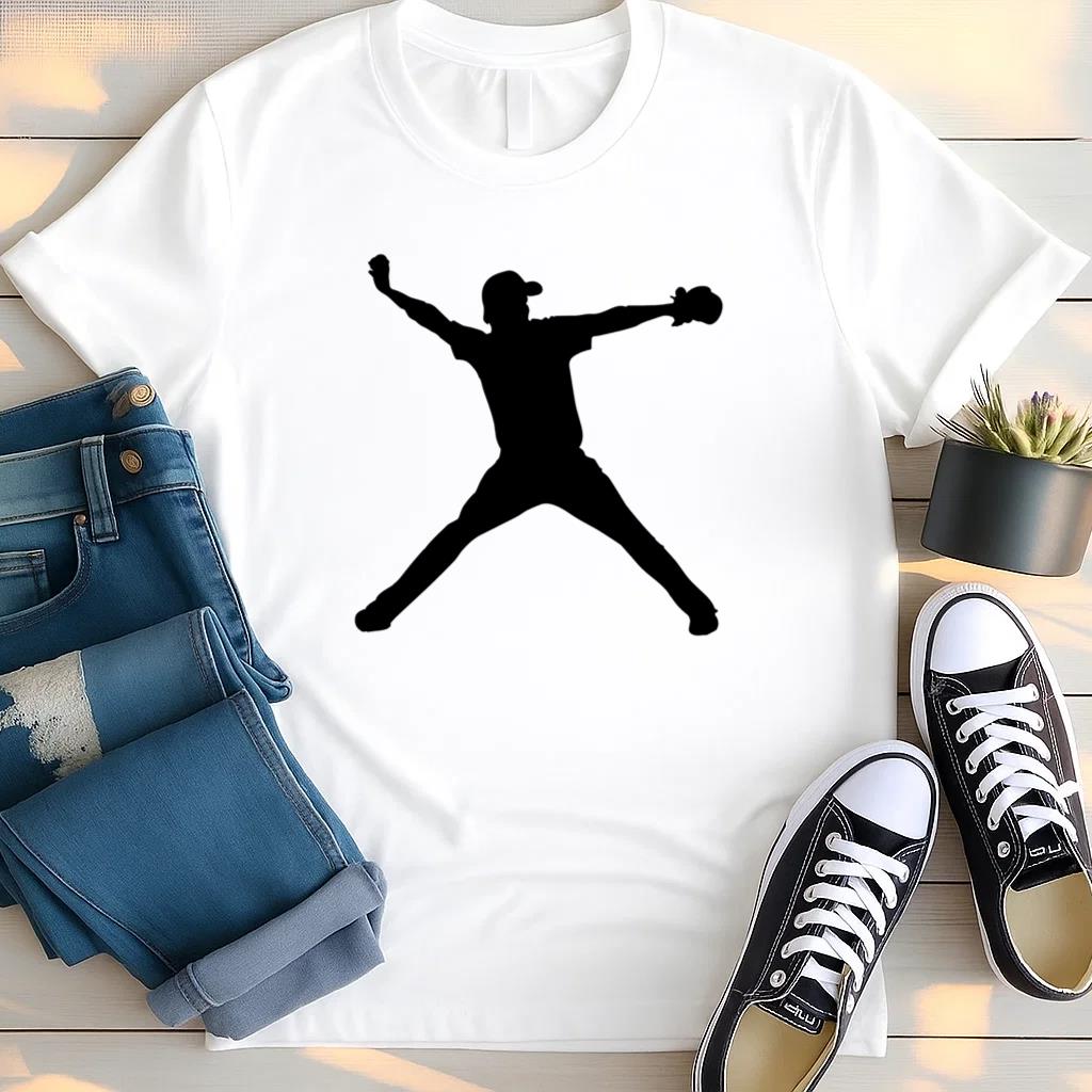 Baseball Pitcher Silhouette T Shirt