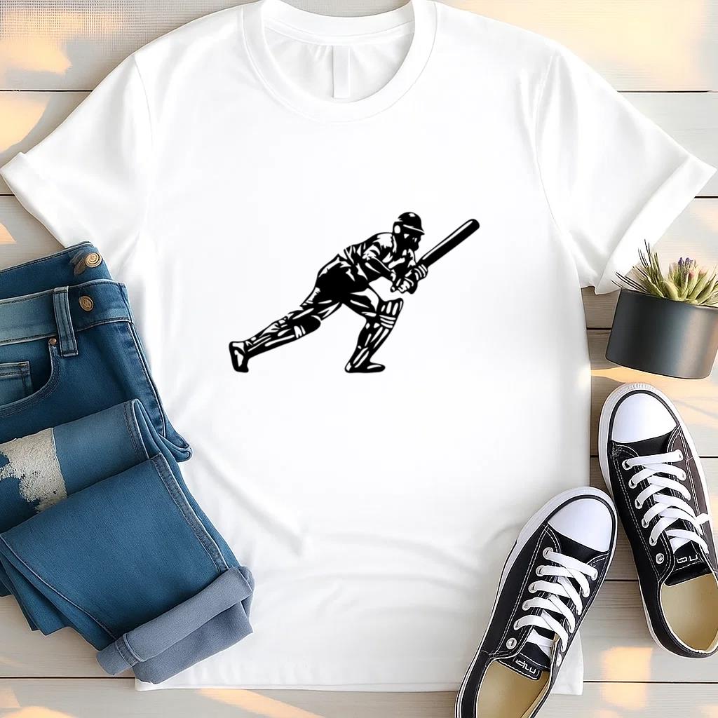 Baseball Player Running Cut Out T Shirt