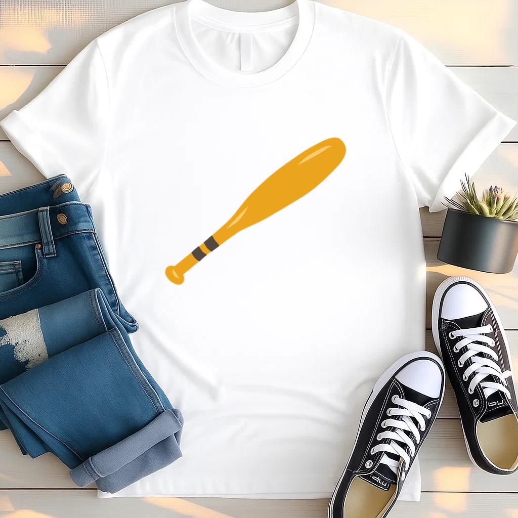 Bat Baseball Bat Flat T Shirt