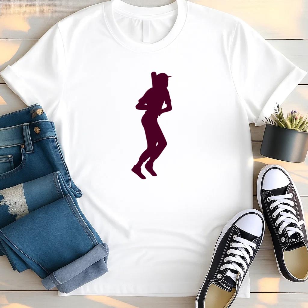 Batting Baseball Silhouette T Shirt