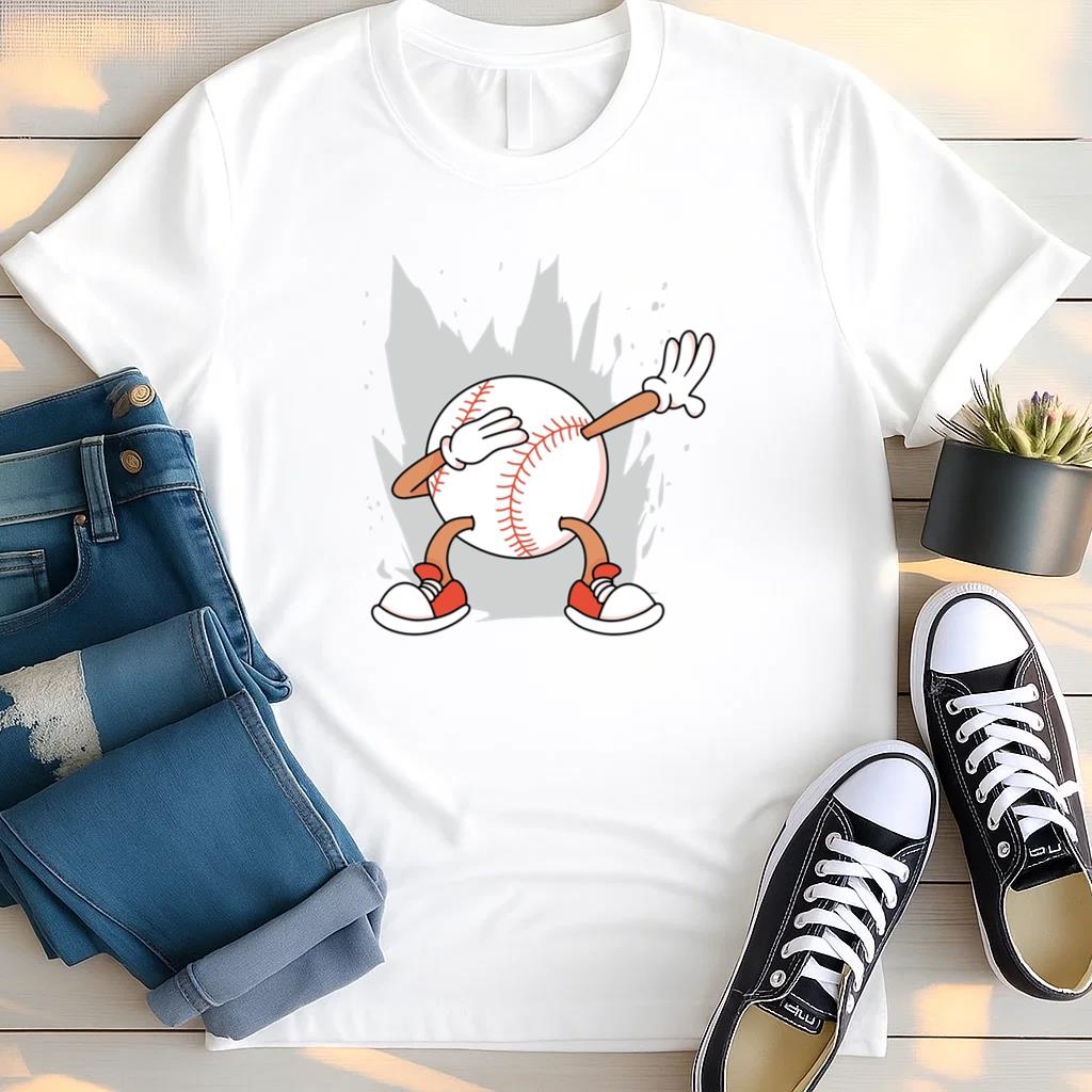 Cartoon Baseball Player With His Hands Out T Shirt