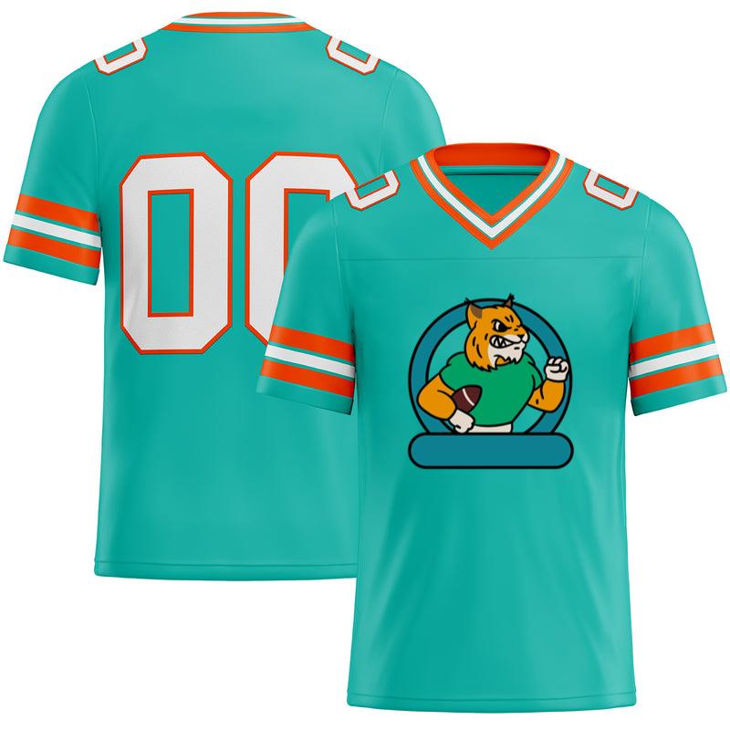 Cartoon Tiger Holding A Footballs Football Jersey