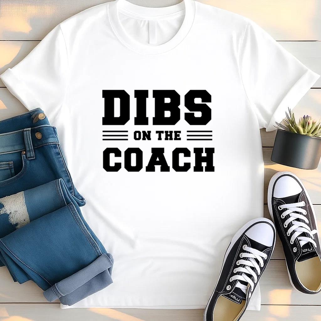 Dibs On The Coach Quote Flat T Shirt
