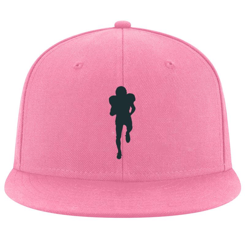 Running American Football Player Silhouette Cap