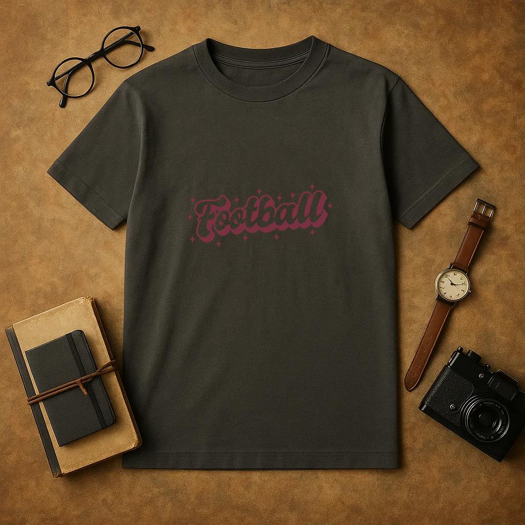 Sparkly American Football Lettering T-Shirt