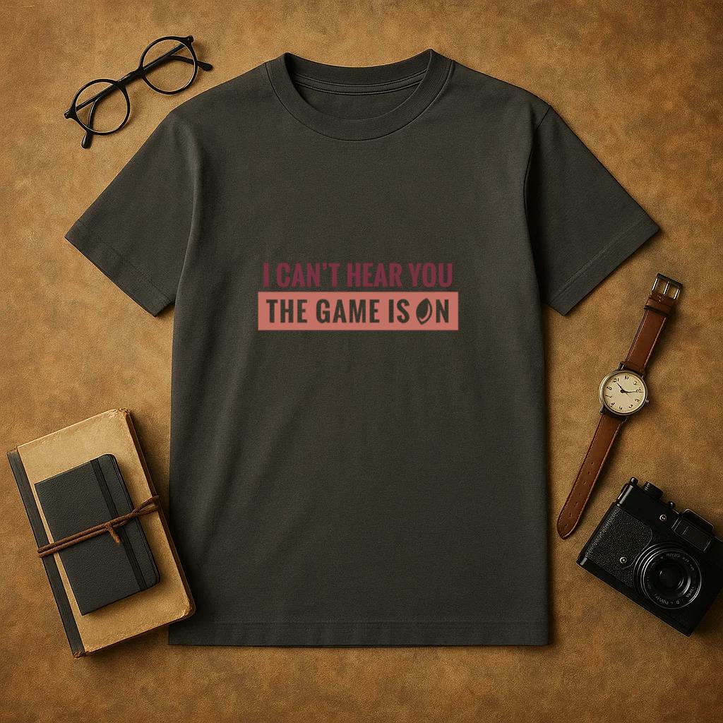 The Game Is On Lettering T-Shirt