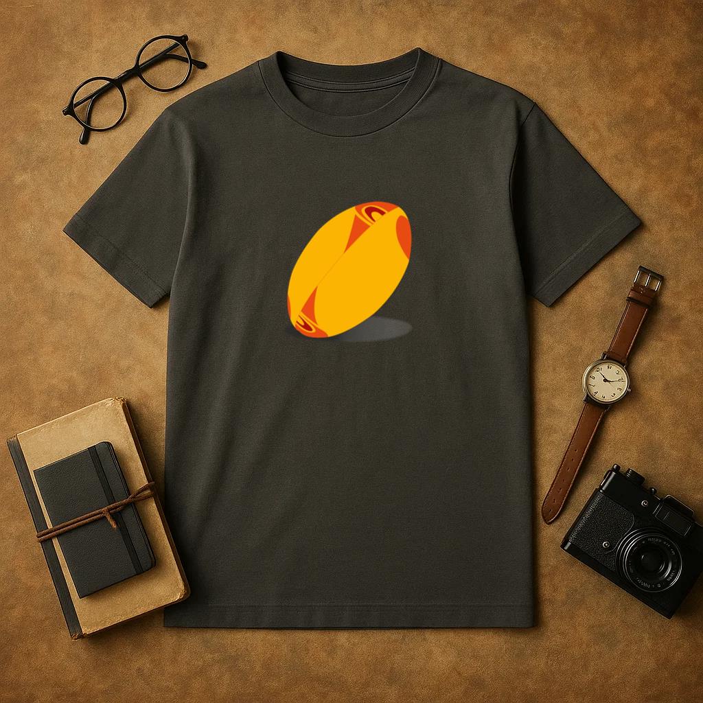 Yellow Paints Rugby Ball T-Shirt